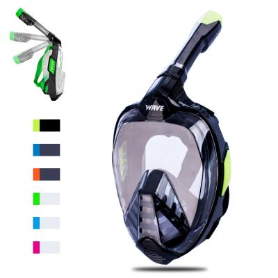 China Snorkel Swim Dry Mask With Underwater Camera Mount 180 Degree View Full Face Diving Mask M-1502 for sale