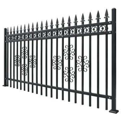 China Easily Assembled New Design Galvanized Ornamental Steel Picket Fence With Good Corrosion Resistance for sale