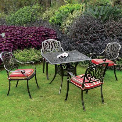 China Modern Furniture Metal Cast Aluminum Cast Iron Bistros Set Outdoor Furniture Sets Outdoor Garden Bistros Set for sale