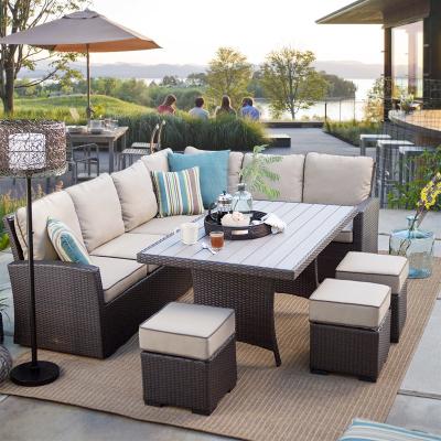 China Eco-freindly garden cane garden set rattan garden sofa set wicker garden sofa set wicker outdoor patio furniture for sale