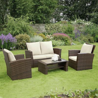 China Eco-freindly garden furniture cane rattan patio set wicker garden table set outdoor garden furniture set for sale