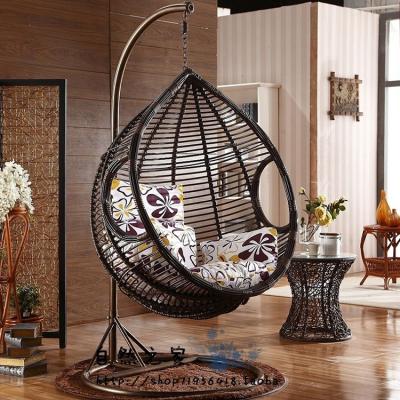 China Eco-freindly modern egg shape outdoor furniture garden rattan patio swings wicker egg chairs for sale