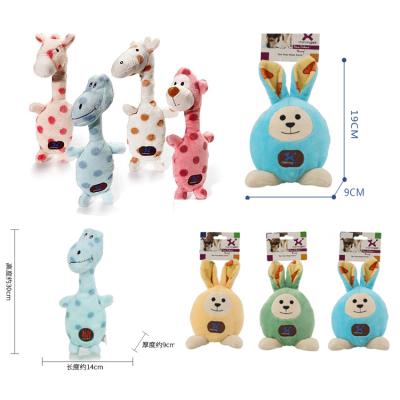 China Wholesale Price New Design Easter Rabbit Shape Dog Stuffed Toy Giraffe Stuffed Toy Soft Squeaky Dog Toy For Chewing Fun for sale