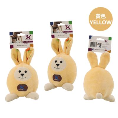 China Viable Hot Selling Amazon Pet Bulk Product Plush Bunny Squeaky Dog Chew Toys Easter Custom Soft Rabbit Stuffed Toy for sale