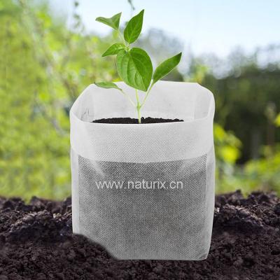 China Garden Naturix Nursery Plant Biodegradable Growing Bags LOW MOQ Supply Eco Friendly Nonwoven Permeable Fabric for sale