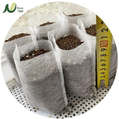 China Garden Naturix Nursery Plant Supply 100 Pcs 10x12cm Eco Friendly Nonwoven Permeable Fabric Biodegradable Growing Bags for sale