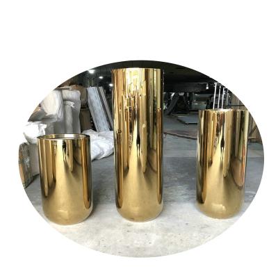 China Naturix Modern Luxury Indoor Steel Gold Flower Pots Metal Tall Flower Vases Large For Home Decor for sale