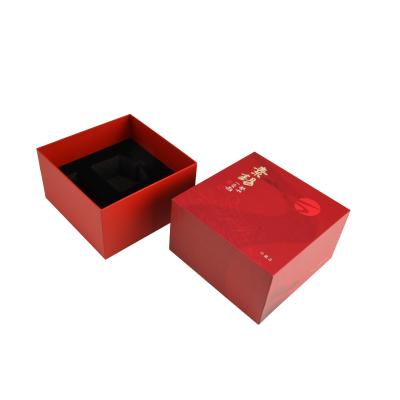 China Handmade Logo Printed Storage Packaging Paper Box With Custom Foam Insert For Cup Set for sale