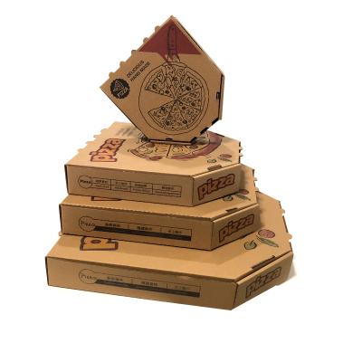 China Recycled custom printed food paper pizza box paper box full color printing packaging from large materials wholesale factory for sale