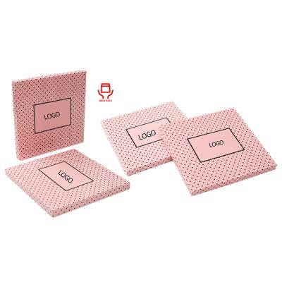 China Recycled Materials Luxury Large Folding Customized Logo Pink Paper Cardboard Packing Shipping Gift Box With Divider Paper Cover For Clothes Shirt for sale