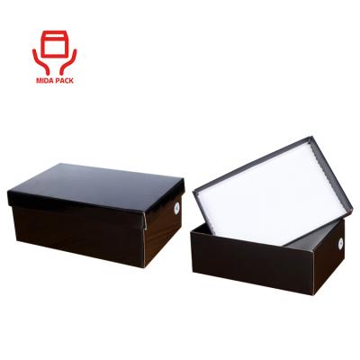 China Recycled Materials Wrapping Yellow Shoe Boxes Cardboard Shoe Boxes With Lids Corrugated Shoe Box With Print for sale