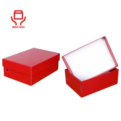 China Recycled Materials Personalized Corrugated Shoe Box UK Package Shoe Box Lid And Base Box For Shoes for sale