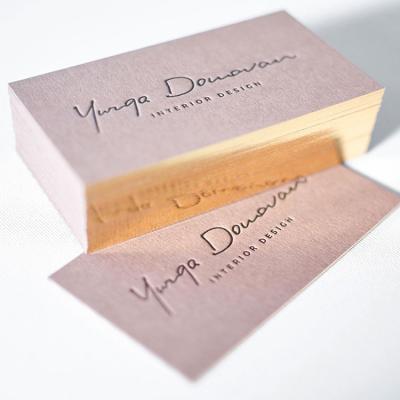 China Business PVC Business Card Luxury Business Cards Foil Rose Gold Business Card Paper for sale