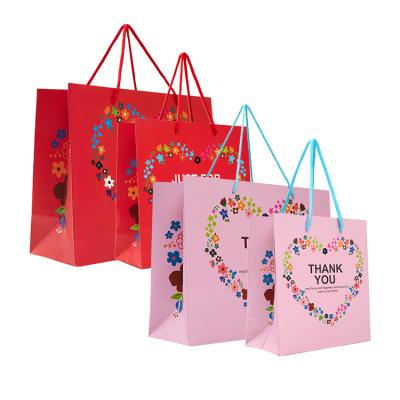 China Recyclable Matte Paper Shopping Bag Paper Color Shopping Bag Shopping Paper Bags With Your Own Logo for sale