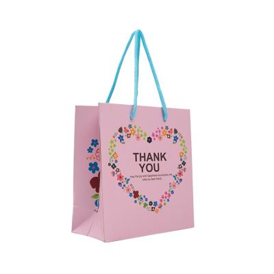 China Recyclable Wholesale Colored Paper Bags Lace Paper Bags With Handles Packaging Paper Bags Clothing for sale