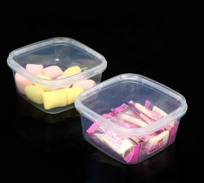 China High Quality Recycled Materials Square TransparentFood Grade Plastic Container / Take Away Disposable Food Container for sale