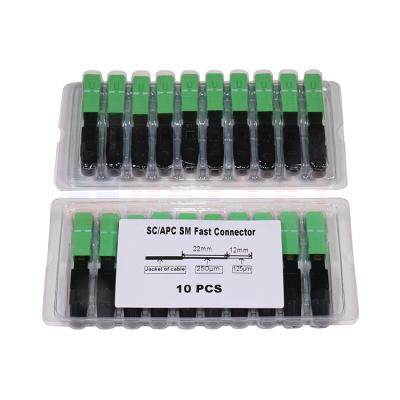 China FTTH Promotion Mode SC/APC SC/UPC High Quality Single Fiber Optic Fast Connector For Ftth Drop Cable for sale