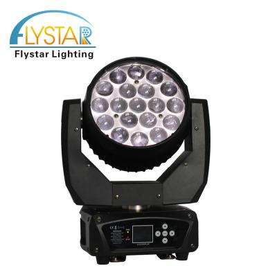 China Theme Park Guangzhou Supplier 19Pcs Rgbw Mac Aura Led Beam Zoom Wash Moving Head Lighting for sale