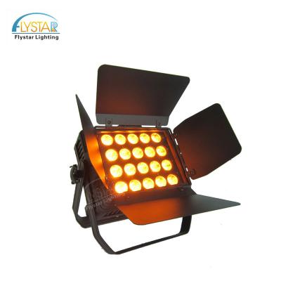 China Theme park Guangzhou 20pcs 15w rgbwa 5in1 led wall washer light outdoor stage wash light for sale