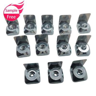 China Custom Heavy Industry Stainless Steel Square T Slot Nut With Spring Sheet For Aluminum Profile for sale