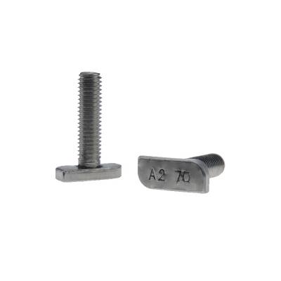 China Profile Hardware Fasteners 304 Stainless Steel M8 M6 T Head Aluminum Track Bolt For Aluminum Profile for sale