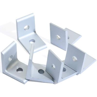 China Custom Aluminum Flat Shelf Bracket Good Corner Connect Rafter For 4040 2020 Profiles for sale