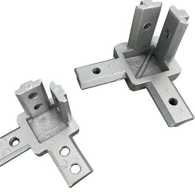 China 2020 Profile Accessories Brace Aluminum Right Angle 3 Way Corner Bracket Zinc Alloy Aluminum Corner Bracket for sale