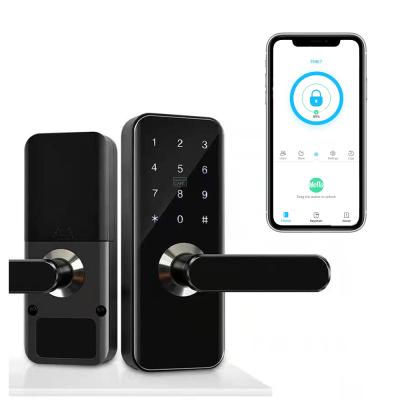 China Aluminum Alloy and Plastic WIFI APP Door Lock Home Building Entrance Lock Smart Wireless Remote Access Door Lock for sale