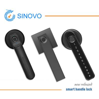 China Shenzhen SinovoTEC Smart Body Zinc Alloy Door Lock Supplier New Design Digital Handle Locks More Types for sale