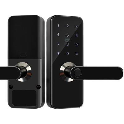 China Home Security Holiday Home Multi Function Entry Security Lock Digital Door Lock Remote Control Touch Screen Smart Door Lock Black for sale