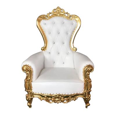 China Modern Hot Selling Hotel Banquet Party King Throne Chair White Wedding Queen Sofa Chair for sale