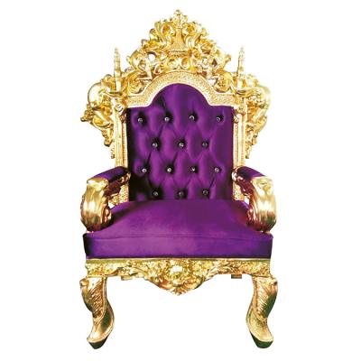 China Banquet Chairs Modern High End Luxury Wedding Hotel Decorating Party King Throne Chair for sale