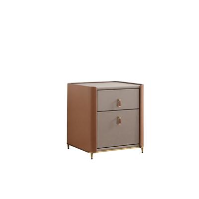 China High Quality Latest Design Single Corner Style Fashion China Nightstand Board Modern Density Storage Bedside Table For Bedroom for sale