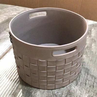 China New Arrival Viable Cube Fabric Boxes Containers Home Bathroom Rack Clothes Leather Storage Basket for sale