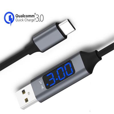 China 3A LED Digital Display Mobile Phone Cable Super Fast USB Charging Type Micro C USB Cable For Huawei Samsung Xiaomi iPhone for sale