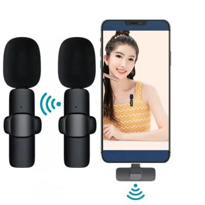 China Super Sound For Video Recording Portable Audio Video Recording New Lavalier Wireless Microphone Mini Mic For iPhone Android Live Broadcast Gaming Phone Mic for sale