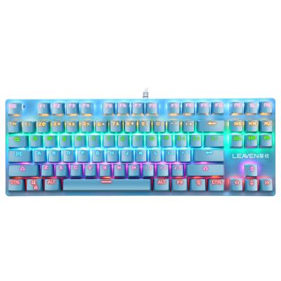 China Good Price Breathing Style Mechanical Keyboard 87 Keys Keytop Punk Blue Switch For PC Gaming Office Business for sale