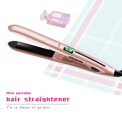 China Professional Hotel Hair Straighter Flat Iron Flat Iron Fast Warming With Rotating Temperature Adjustable for sale