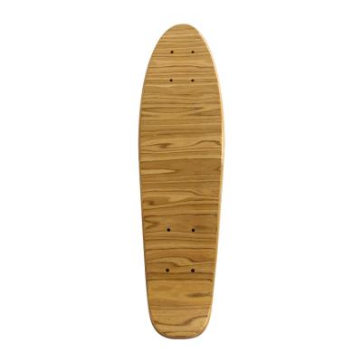 China Custom 7 Ply Adult Canadian Maple Old School Mini Cruiser Skateboard Deck with Color Stained Wood for White for sale