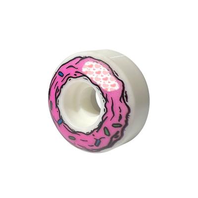 China Custom Adult PU Casting 80% Rebound 102A Skate Skateboard Wheels In H 53 54 56 58mm Tapered Shape 52 for sale