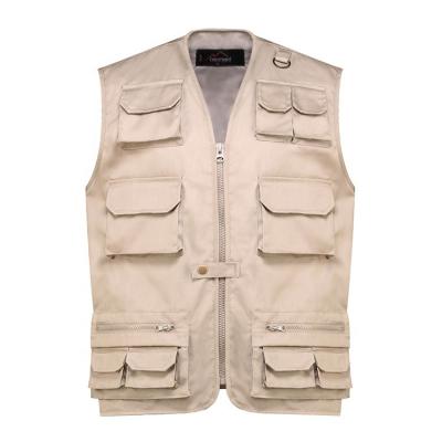 China Parride Customized Machining Multi-pocket Fishing Outdoor Construction Vest Leisure Works Comfortable Clothes for sale