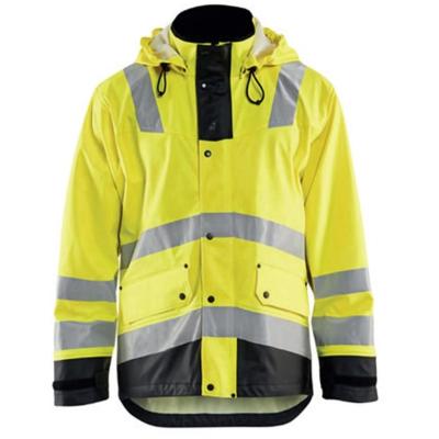 China Mixed Waterproof Reflective Outdoor Jacket Clothing Service Color Fabric Oxford Size Coveralls Fluorescent Yellow Suit Plus Raincoat for sale