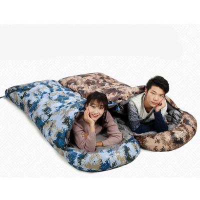 China Warm Keep Camping Outdoor Duck Down Compact Sleeping Bag Mummy To Wrap Sleeping Bag With Compression for sale