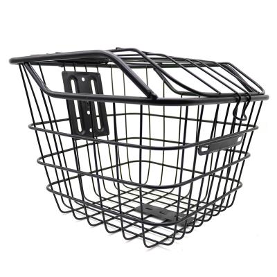 China New-fashion basket is held in a heavy pipe as a sturdy bicycle basket with lightweight bracket for sale