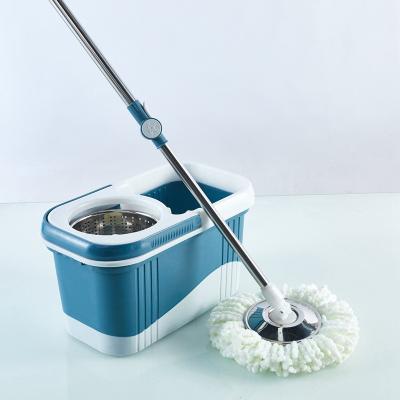 China Sustainable hot sale easy cleaning microfiber mops swivel spinning 360 rotating clean floor spin magic mop with plastic bucket for sale