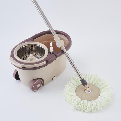 China Sustainable Household Portable 360 Rotating Mop and Bucket With Wheels for sale