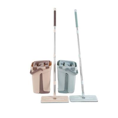 China Sustainable Factory Supply Household Cleaning Tool High Quality Dry And Wet Mop Household Flat Mop And Bucket Set for sale