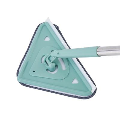 China Sustainable multifunctional floor cleaning clean twist mop rotatable dry wet replacement heads new extended triangle mop 360 twist squeeze for sale