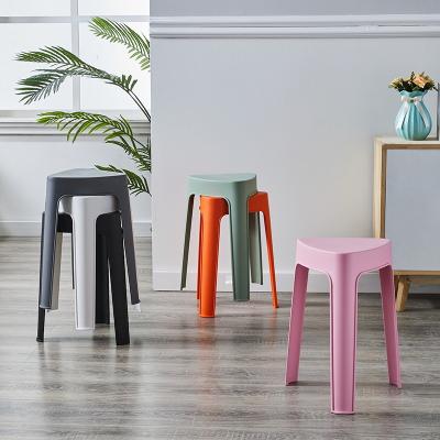 China Durable New Design Multicolor Sturdy Waterproof Black Kitchen Plastic Dining Stool for sale