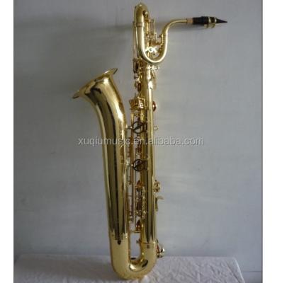 China Gold Lacquer XBR001 Gold Lacquer Baritone Saxophone , Professional Baritone Saxophone for sale